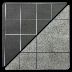 Battlemat: 1in Reversible Black-Grey Squares (23.5in x 26in Playing Surface)